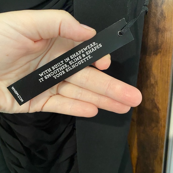 Beautiful V neck instantly slimming ruched little black dress NWT - Picture 7 of 12